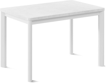 Кухонный раскладной стол Токио-1L (ноги металлические белые, белый цемент) в Радужном