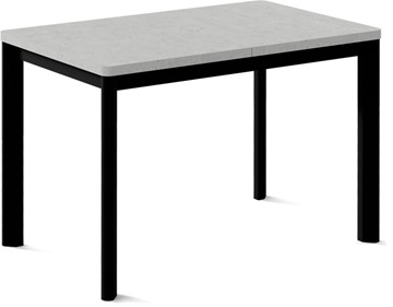 Кухонный раскладной стол Токио-1L (ноги металлические черные, светлый цемент) в Югорске