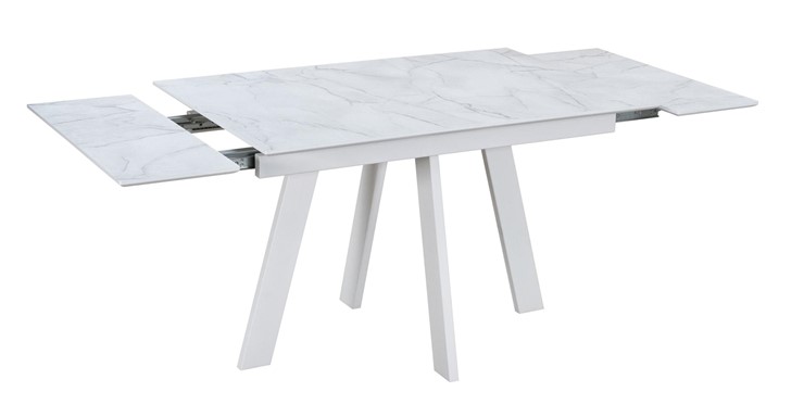 Кухонный стол раскладной Wings, Жемчужный Перито/Белый в Урае - изображение 1