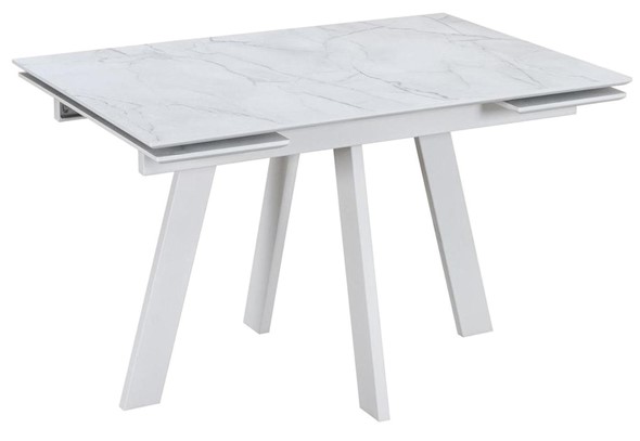 Кухонный стол раскладной Wings, Жемчужный Перито/Белый в Урае - изображение