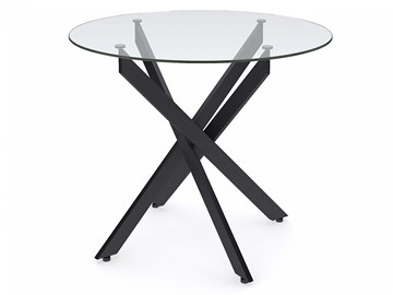 Обеденный стол Dikline R900 стекло/ножки черный металл в Сургуте