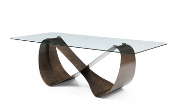 Стол со стеклянной столешницей DT9305FGI (240) прозрачный/бронзовый в Нижневартовске