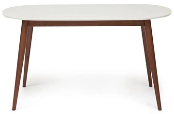 Обеденный стол MAX (Макс) бук/мдф 140х80х75 Белый/Коричневый арт.10465 в Лангепасе