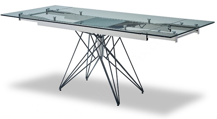Кухонный стол раздвижной T-041 (140) прозрачный в Когалыме - изображение 3