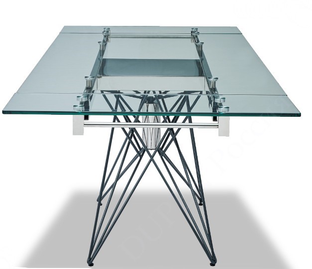 Кухонный стол раздвижной T-041 (140) прозрачный в Урае - изображение 4