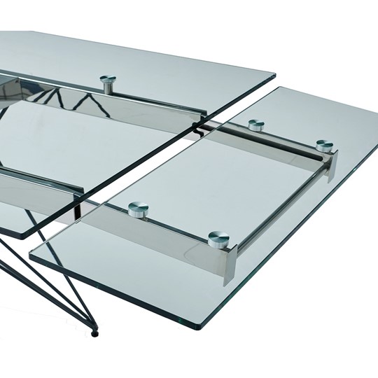 Кухонный стол раздвижной T-041 (140) прозрачный в Нягани - изображение 5