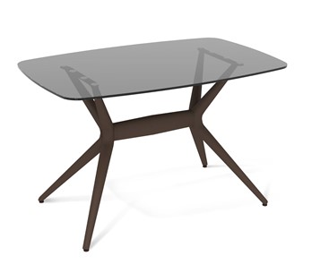 Кухонный обеденный стол SHT-ТT26 118/77 стекло/SHT-TU30-2 / SHT-A30 коричневый в Когалыме