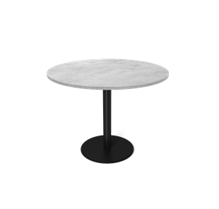 Обеденный круглый стол SHT-TU43 / SHT-TT 90 ЛДСП (бетон чикаго светло-серый/черный муар) в Сургуте