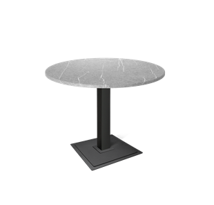 Обеденный круглый стол SHT-TU5-BS1 / SHT-TT 90 МДФ (серый мрамор/черный) в Пыть-Яхе