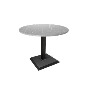 Круглый стол на кухню SHT-TU5-BS2 / SHT-TT 90 МДФ (серый мрамор/черный) в Радужном