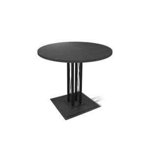 Кухонный обеденный стол SHT-TU6-BS1 / SHT-TT 80 ЛДСП (камень пьетра гриджио черный/черный) в Лангепасе