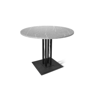 Мини-стол на кухню SHT-TU6-BS1 / SHT-TT 90 МДФ (серый мрамор/черный) в Лангепасе