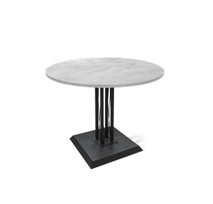 Кухонный обеденный стол SHT-TU6-BS2 / SHT-TT 90 ЛДСП (бетон чикаго светло-серый/черный) в Урае