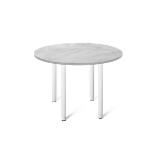 Мини-стол на кухню SHT-TU65 / SHT-TT 90 ЛДСП (бетон чикаго светло-серый/белый) в Лангепасе