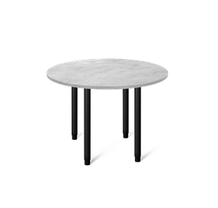 Круглый стол на кухню SHT-TU65 / SHT-TT 90 ЛДСП (бетон чикаго светло-серый/черный) в Сургуте