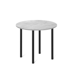 Обеденный круглый стол SHT-TU66 / SHT-TT 90 ЛДСП (бетон чикаго светло-серый/черный) в Сургуте