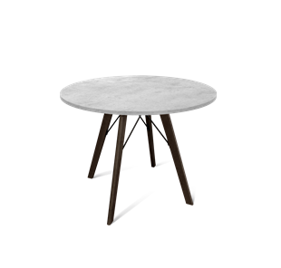Обеденный круглый стол SHT-TU9 / SHT-TT 90 ЛДСП (бетон чикаго светло-серый/венге) в Лангепасе