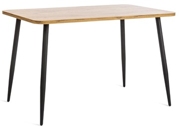Кухонный обеденный стол PLUTO ЛДСП/металл, 120x80x77, Дуб вотан/Черный арт.19317 в Лангепасе
