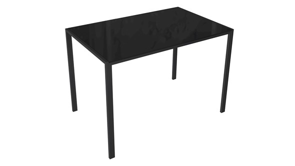 Кухонный стол Торрес тип 1 (Черный муар/Черный глянец) в Когалыме - изображение