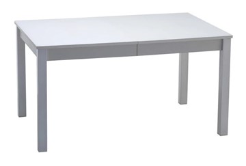 Кухонный стол раздвижной Нагано-2 стекло белое opti (хром-лак) 1 в Сургуте
