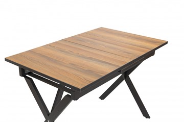 Кухонный стол раскладной Стайл № 11 (1100/1500*700 мм.) столешница пластик, форма Флан, с механизмом бабочка в Лангепасе - предосмотр 1