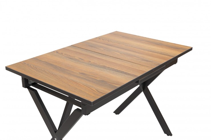 Кухонный стол раскладной Стайл № 11 (1100/1500*700 мм.) столешница пластик, форма Флан, с механизмом бабочка в Лангепасе - изображение 1