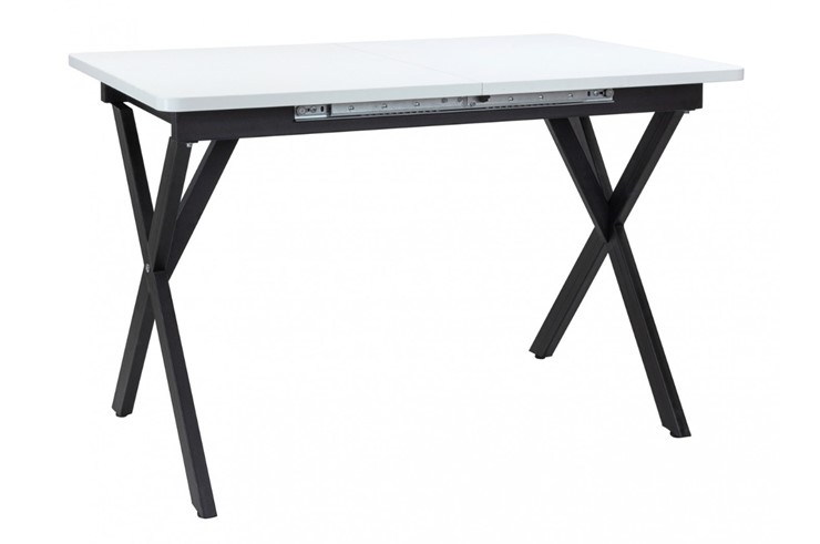 Обеденный раздвижной стол Стайл № 11 (1100/1500*700 мм.) столешница Оптивайт , фотопечать, форма Флан, с механизмом бабочка в Лангепасе - изображение 2