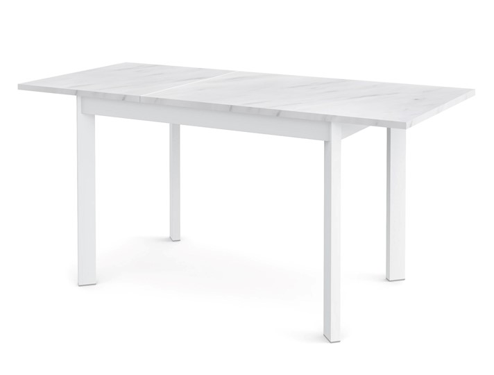 Кухонный раскладной стол Dikline L110 Мрамор белый/ножки белые в Лангепасе - изображение 1