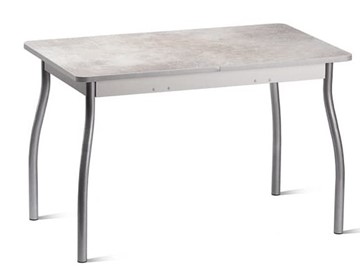 Кухонный стол Орион.4 1200, Пластик Белый шунгит/Металлик в Сургуте