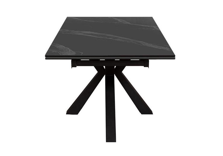 Стол на кухню раздвижной DikLine SFE160 Керамика Черный мрамор/подстолье черное/опоры черные (2 уп.) в Лангепасе - изображение 3