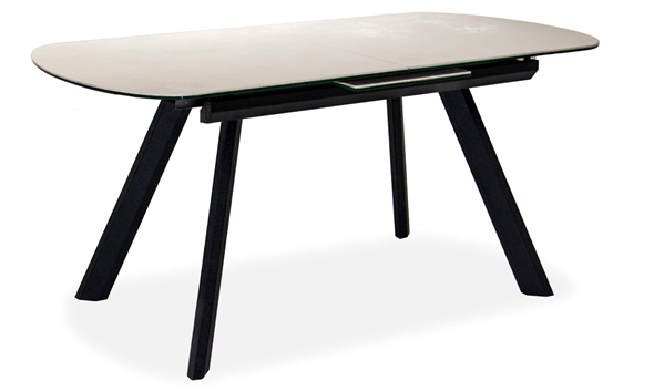 Кухонный стол раздвижной Шамони 1CQ 140х85 (Oxide Avorio/Графит) в Когалыме - изображение