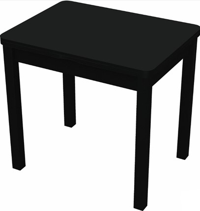 Стол раздвижной Бари дерево №8 (стекло черное/черный) в Лангепасе - изображение