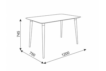 Кухонный обеденный стол Сканди 1, серый/венге в Когалыме - предосмотр 1