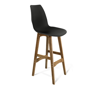 Барный стул SHT-ST29/S65 (черный/дуб брашированный коричневый) в Лангепасе