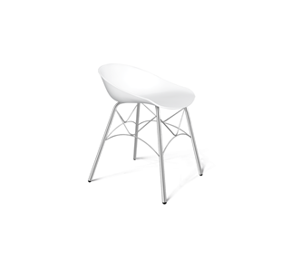 Кухонный стул SHT-ST19/S107 (белый/хром лак) в Урае
