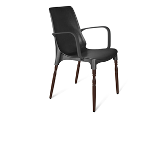 Кухонный стул SHT-ST76/S424-F (черный/коричневый муар) в Нягани