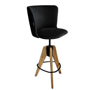 Барный  стул SHT-ST36 / SHT-S92 (ночное затмение/браш.коричневый/черный муар) в Лангепасе