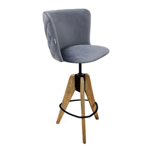 Барный  стул SHT-ST36-3 / SHT-S92 (нейтральный серый/браш.коричневый/черный муар) в Ханты-Мансийске