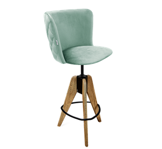 Барный  стул SHT-ST36-3 / SHT-S92 (нежная мята/браш.коричневый/черный муар) в Лангепасе