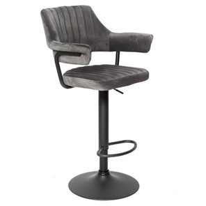 Барный стул КАНТРИ WX-2917 вельвет серый в Нефтеюганске
