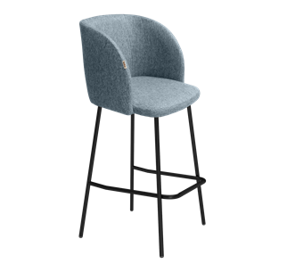 Барный стул SHT-ST33 / SHT-S29P (синий лед/черный муар) в Лангепасе