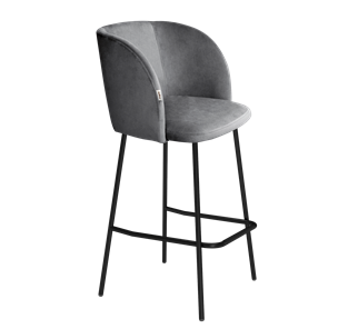 Барный стул SHT-ST33 / SHT-S29P (угольно-серый/черный муар) в Лангепасе
