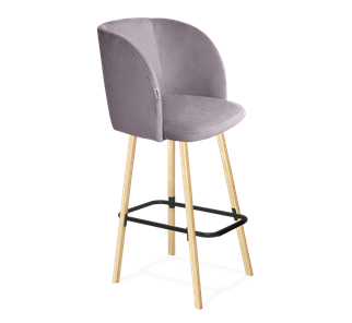 Барный стул SHT-ST33 / SHT-S94 (сиреневая орхидея/прозрачный лак/черный муар) в Когалыме