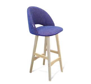 Барный стул SHT-ST34 / SHT-S65 (синий мираж/прозрачный лак) в Когалыме