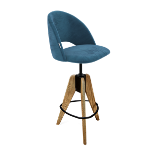 Барный стул SHT-ST34 / SHT-S92 (тихий океан/браш.коричневый/черный муар) в Когалыме