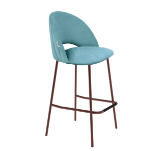 Барный стул SHT-ST34-1 / SHT-S29P (голубая пастель/медный металлик) в Лангепасе