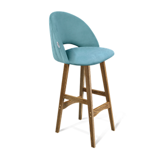 Барный стул SHT-ST34-1 / SHT-S65 (голубая пастель/дуб брашированный коричневый) в Когалыме