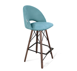Барный стул SHT-ST34-1 / SHT-S80 (голубая пастель/темный орех/черный) в Когалыме