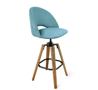 Барный стул SHT-ST34-1 / SHT-S93 (голубая пастель/браш.коричневый/черный муар) в Югорске