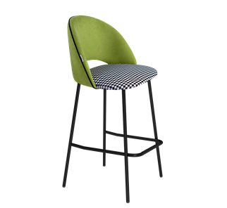 Барный стул SHT-ST34-3 / SHT-S29P (оливковый/гусиная лапка/черный муар) в Нижневартовске